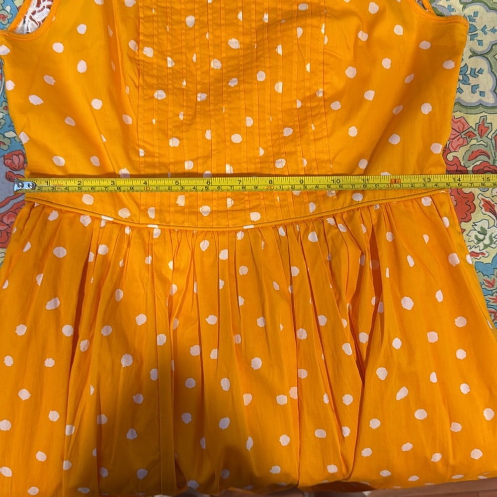 Anthropologie Moulinette Soeurs Orange & White Polka Dot Dress - Picture 16 of 16
